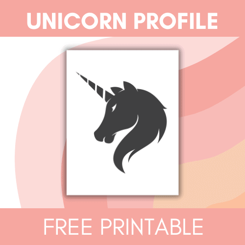 unicorn profile picture of free printable template